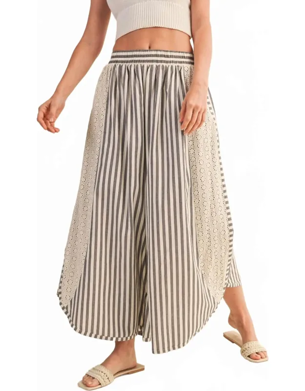 Dolphin Hem Wide Leg Pants
