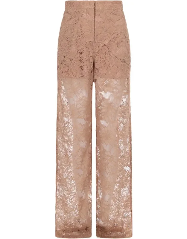 Intricate Floral Lace Pants