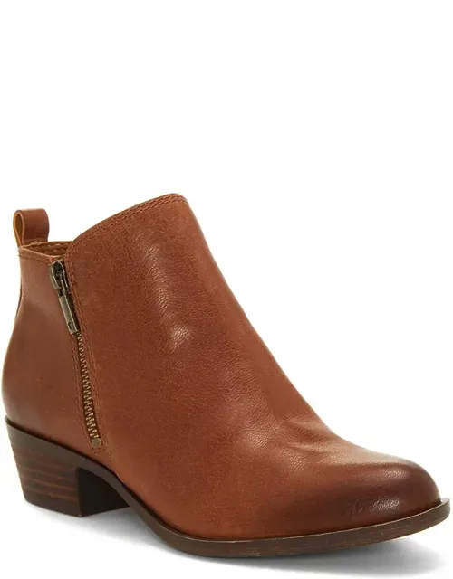 Lucky Brand Basel Bootie With Side Zippers And Block Heel