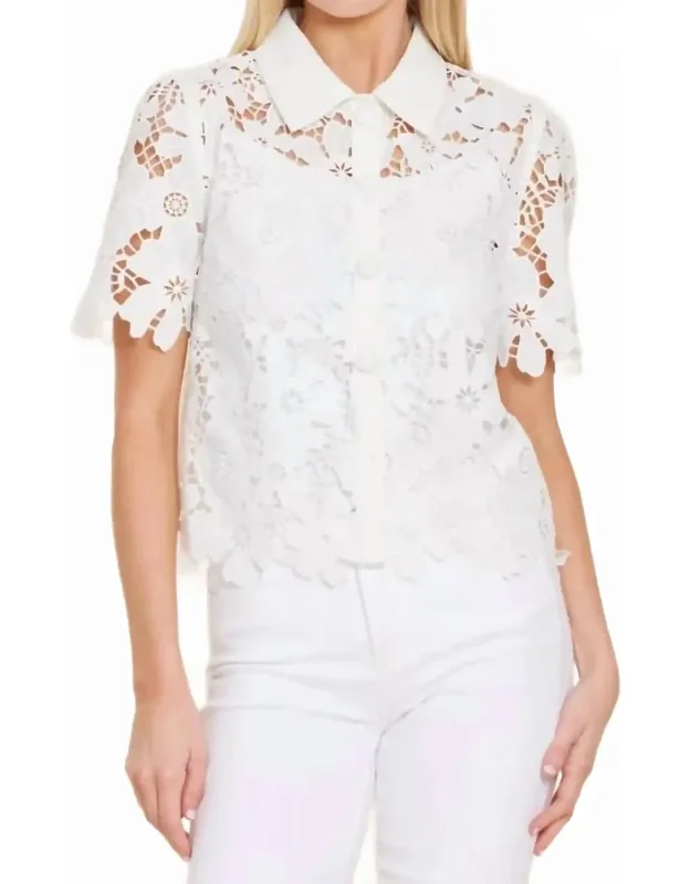 Lace Collared Shirt