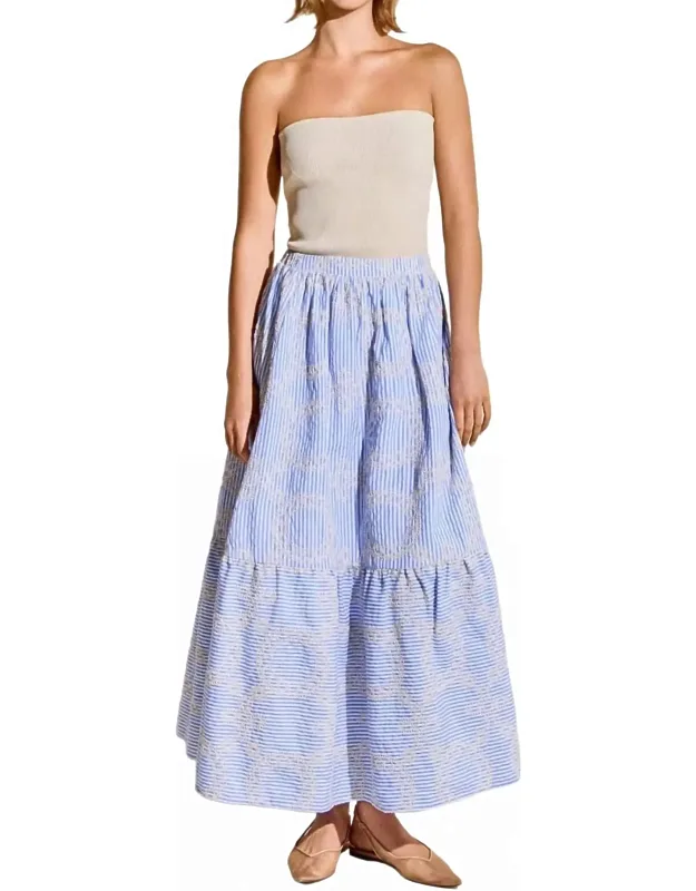 Embroidered Maxi Skirt