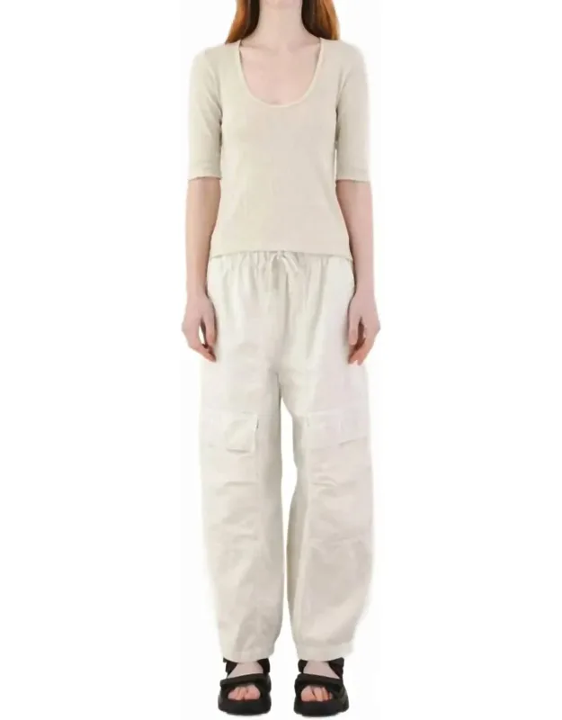 Pointelle Scoopneck Top