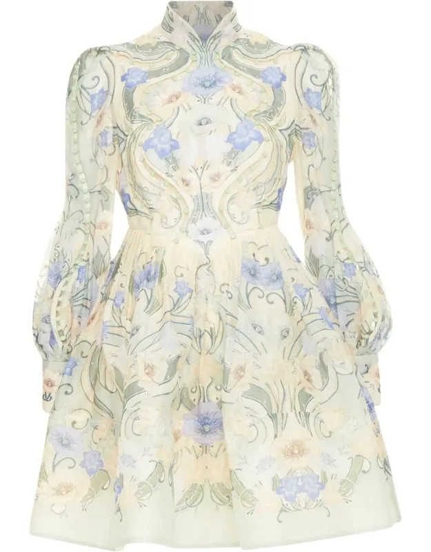 Rhythm Poppy Bead Embellished Linen Silk Dress
