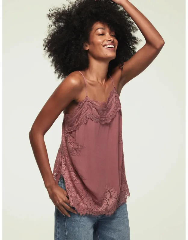 Lace Trim Tunic Tank