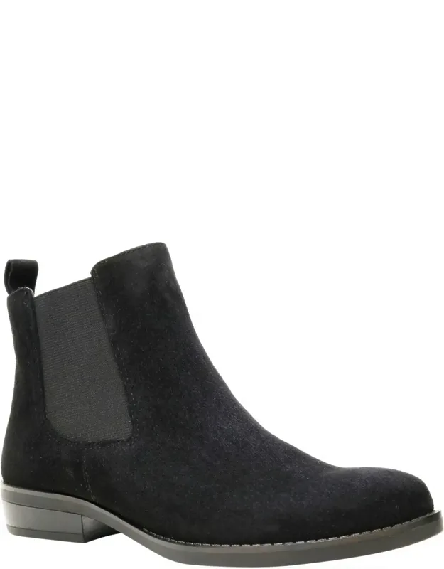 Golden Suede Round Toe Chelsea Boots