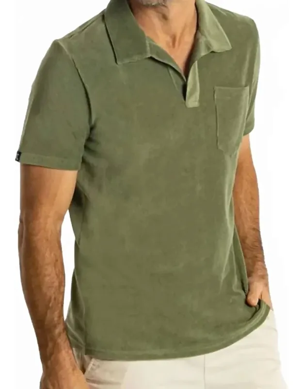 Terry Cloth Polo Shirt