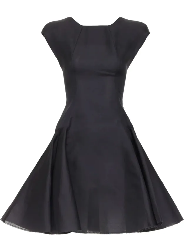 Tailored Cap Sleeve Structured Dress