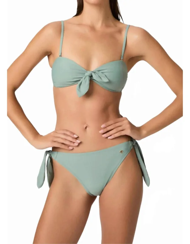 Libby Tie Front Bandeau Bikini Top