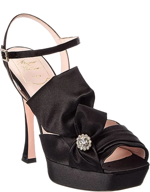Satin Platform Sandals