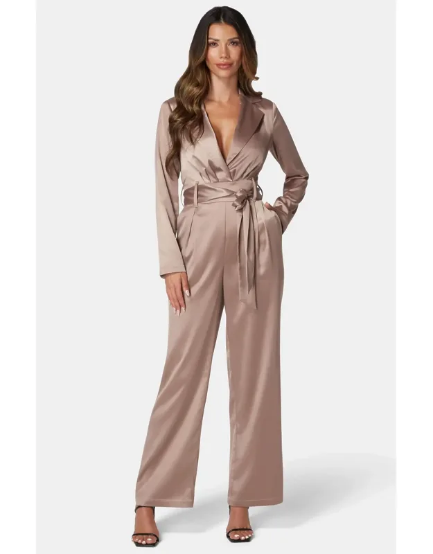 Satin Blazer Jumpsuit