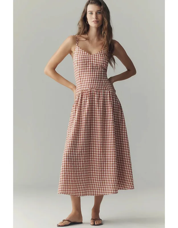 Gingham Midi Dress