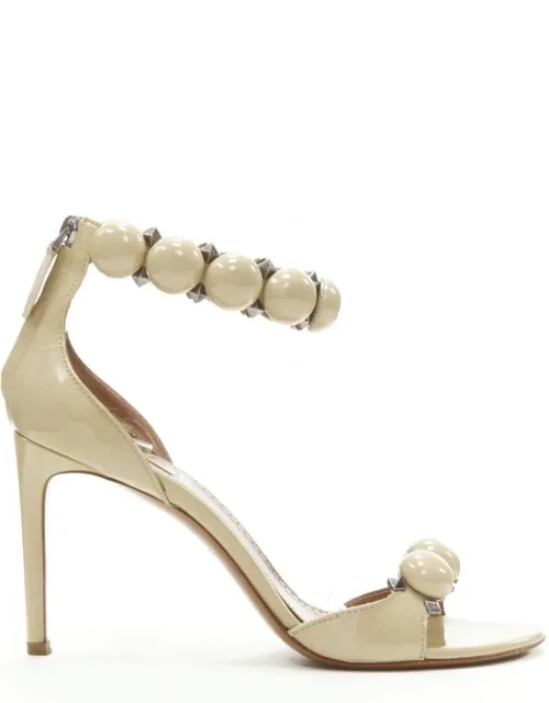La Bombe Ball Embellished Studded Patent Sandals