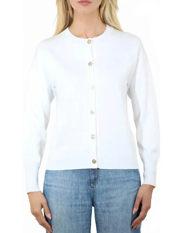 Crewneck Long Sleeve Cardigan