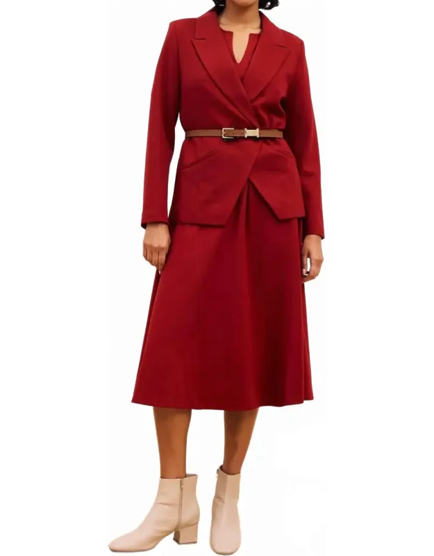 Double Breasted Ponte Blazer