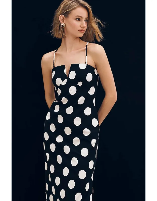 Notched Midi Dress