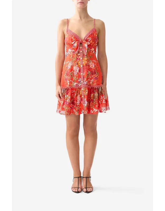 Tie Front Short Dress