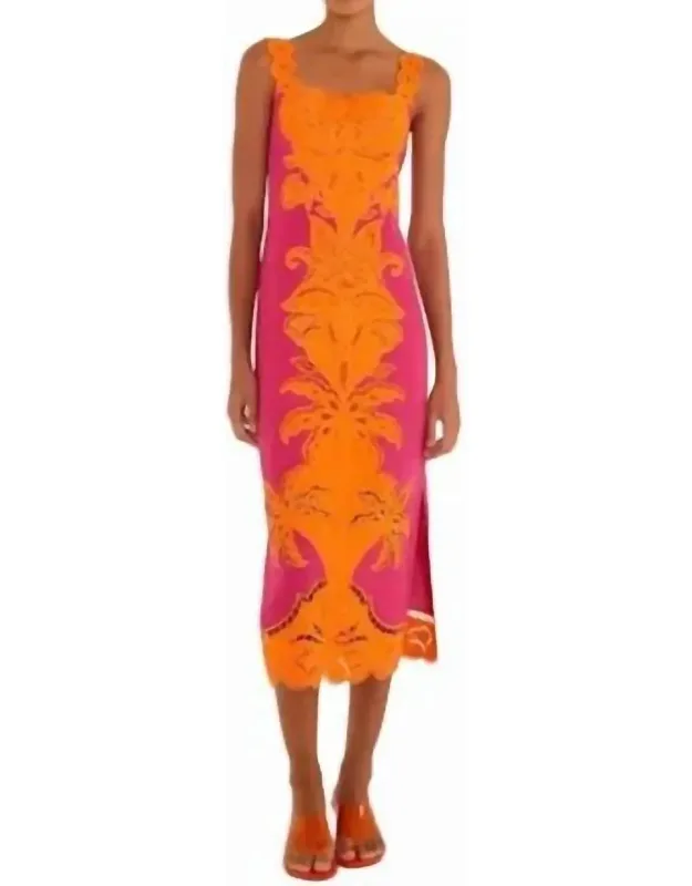 Cutwork Midi Dress
