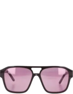 Rectangular Double-bridge Acetate Sunglasses
