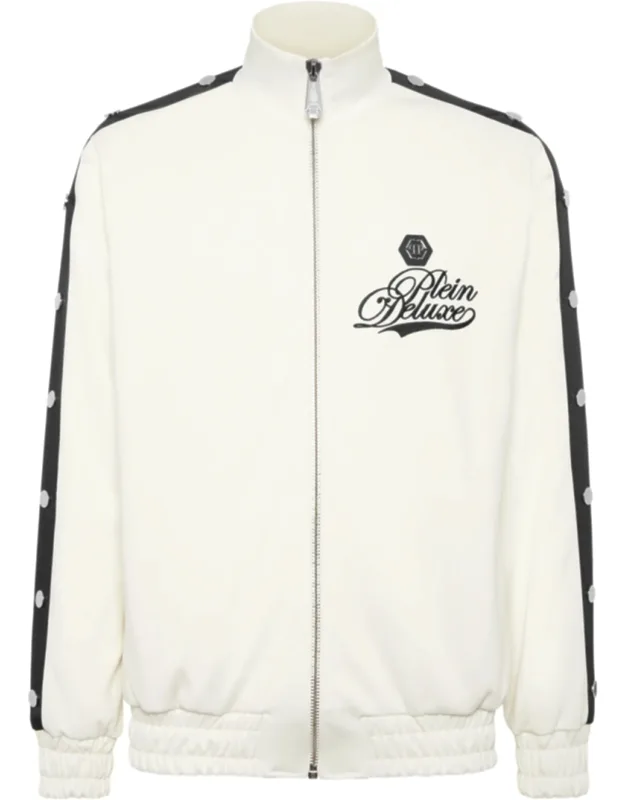 Tracksuit Jacket Deluxe Signature With Embroidered Lettering And Zip Fastener