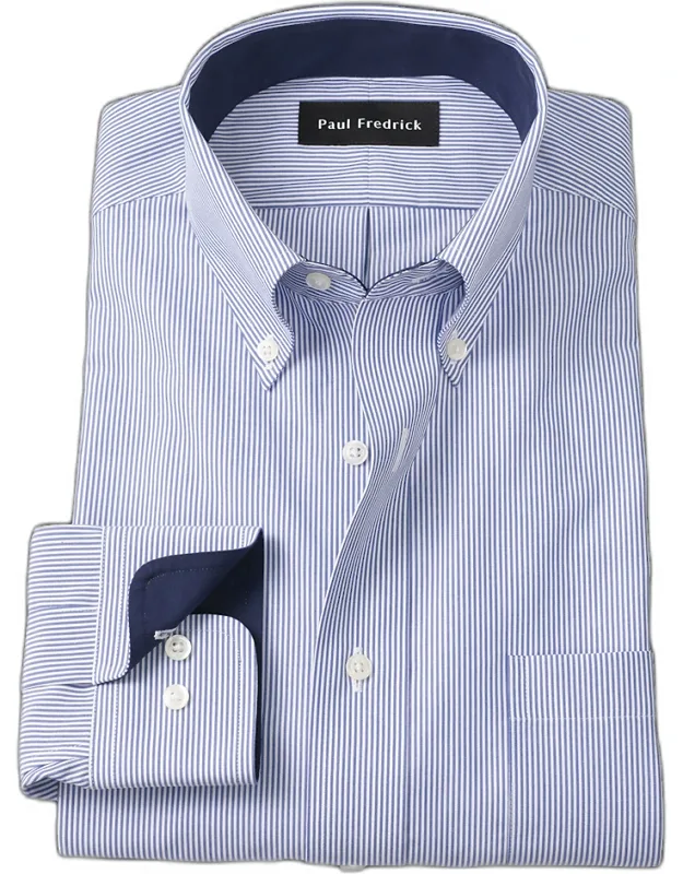 Tailored Fit Non-iron Cotton Stripe Dress Shirt