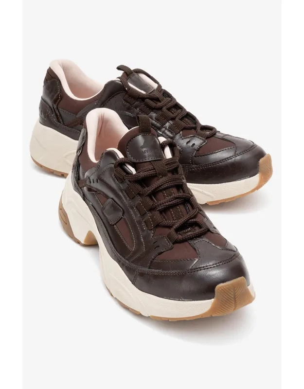 Bambi Printed Mesh Sneakers With Thermo Light Sole And Synthetic Leather Upper