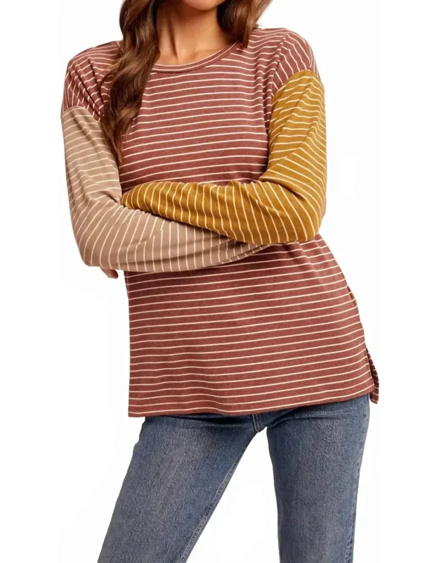 Color Block Striped Top