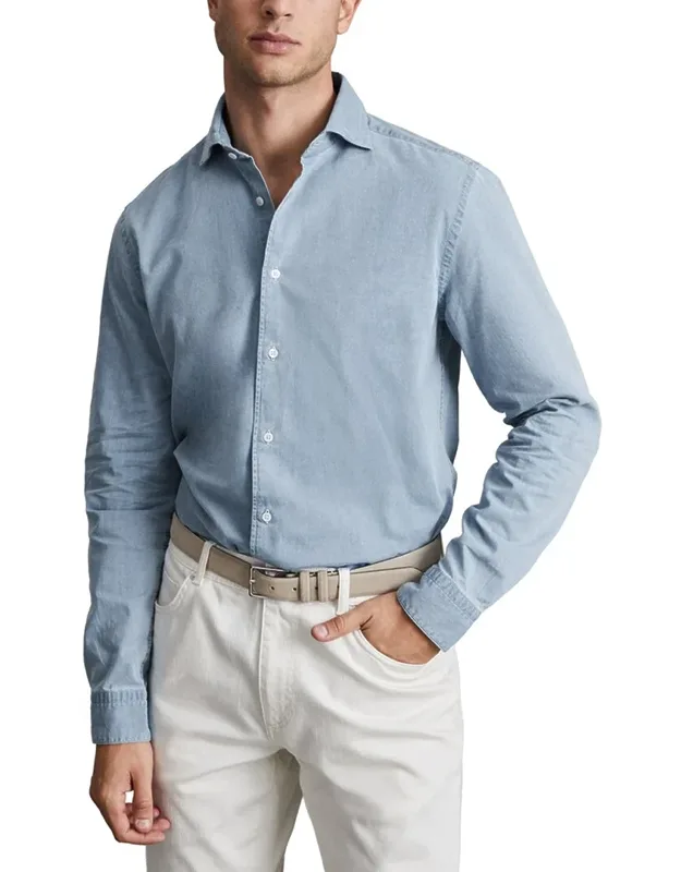 Draper Washed Chambray Casual Shirt