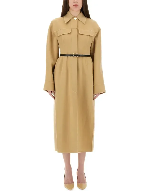 Fitted Structured Virgin Wool Coat