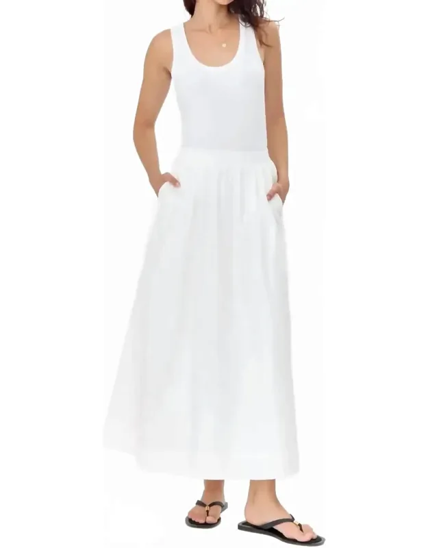 Poplin Midi Skirt