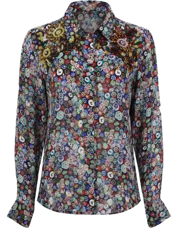 Embroidered Viscose Shirt
