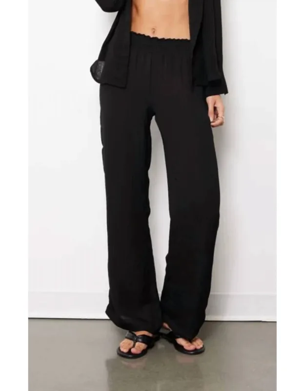 Smocked Wide Leg Pants