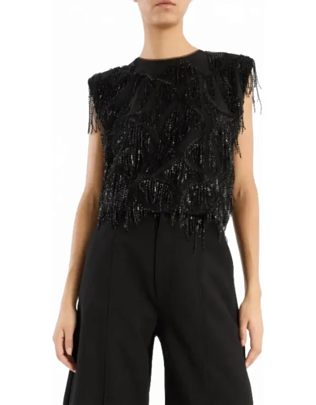 Sequined Sleeveless Top