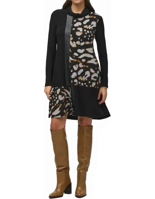 Cowl Neck A-line Dress