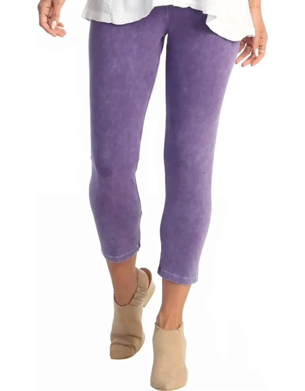 Capri-length Cotton Mineral Wash Leggings