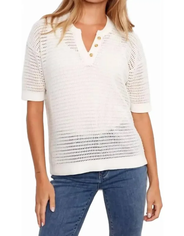 Fishnet Crochet Cotton Top