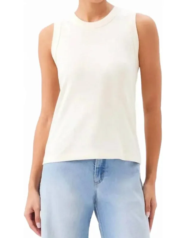 Ribbed Crewneck Tank Top