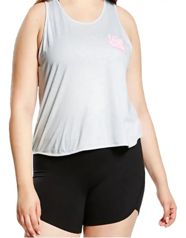 Graphic Racerback Cropped Tank Top