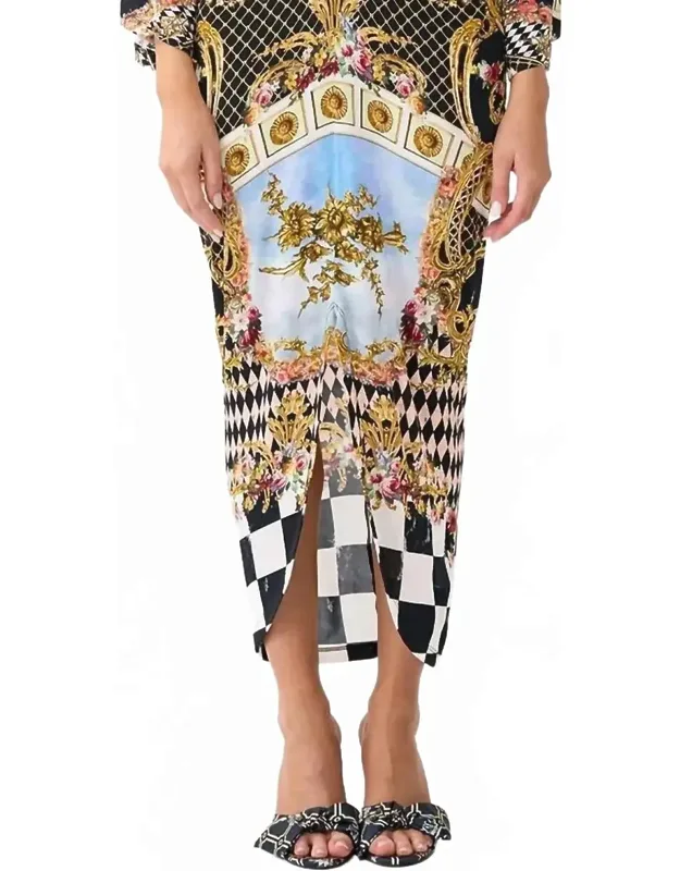 Long Split Front Twist Dress