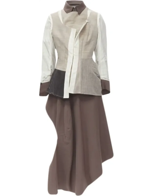 Patchwork Inside Out Jacket Skirt