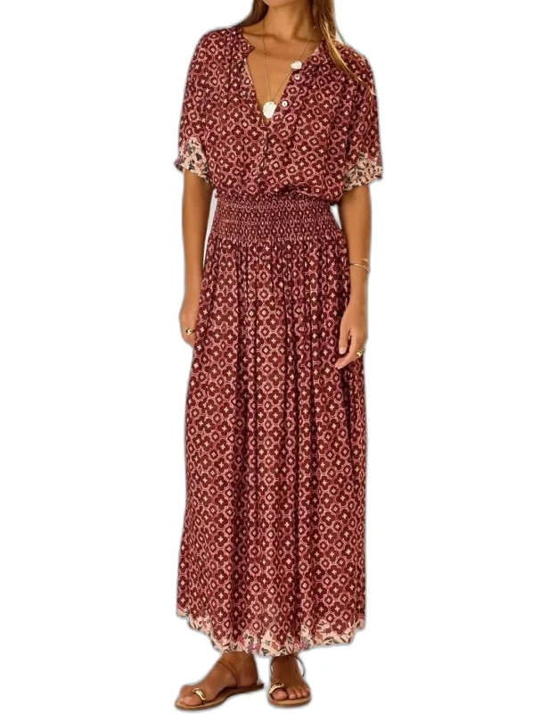 Mosaic Spice Midi Skirt
