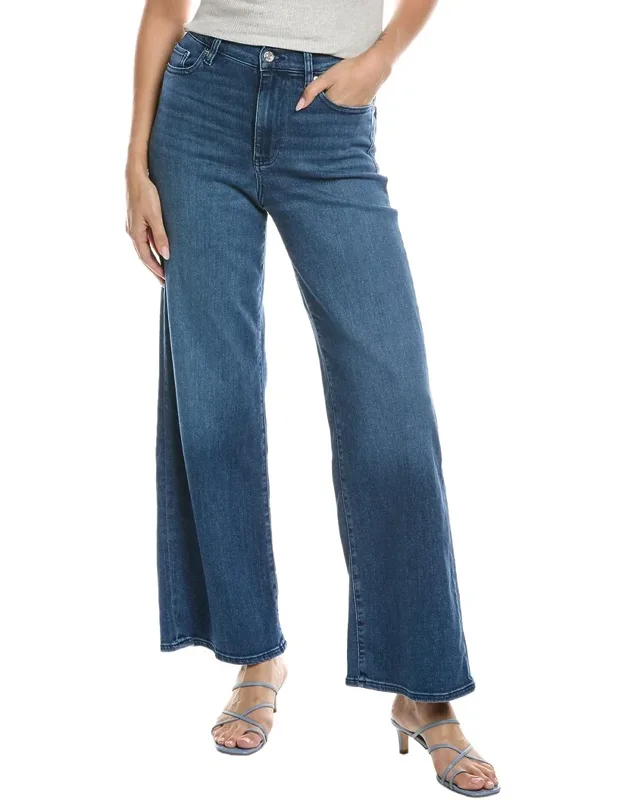 Frame Le Slim Palazzo Jean With Fading And Whiskering Details