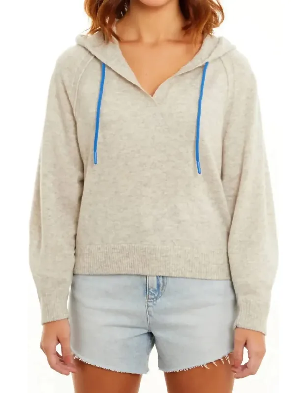 Luxe Raglan V-neck Hoodie