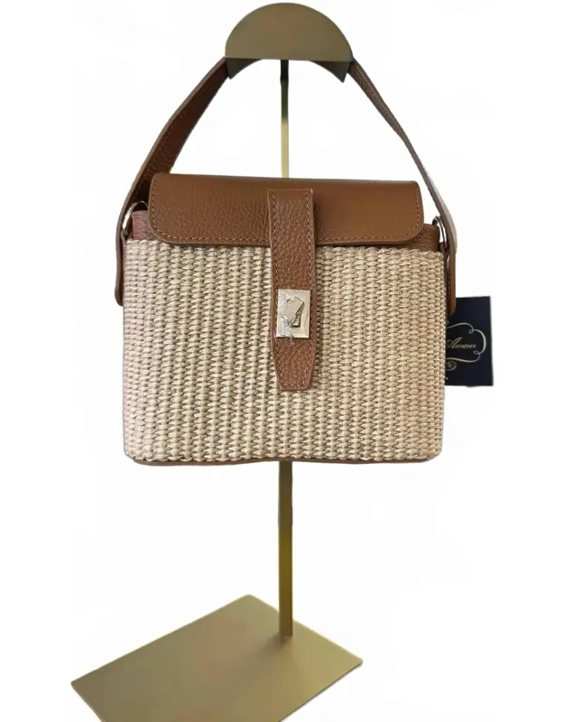 The Mini Raffia Leather Handbag