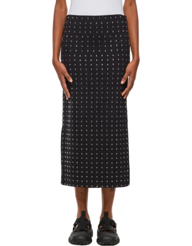 Crystal Lycra Midi Skirt