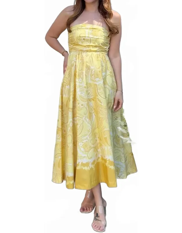 Maisie Strapless Midi Dress