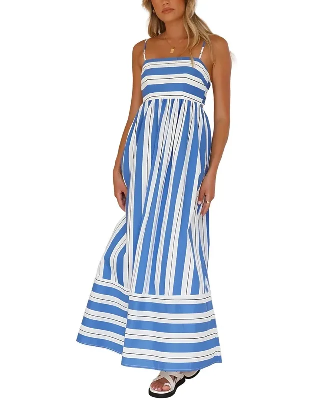 Maxi Dress - Approximately 52in From Shoulder To Hem, 95% Polyester, 5% Spandex