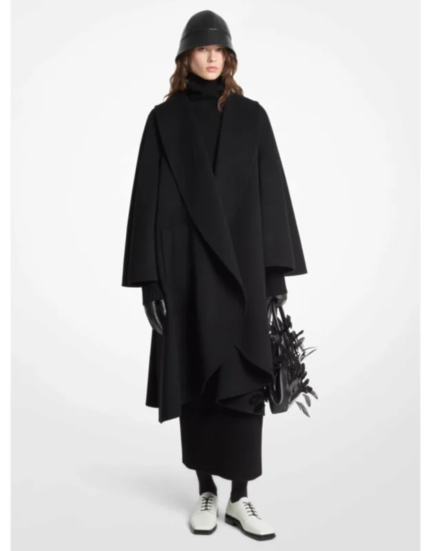 Double Faced Wool Melton Opera Clutch Coat