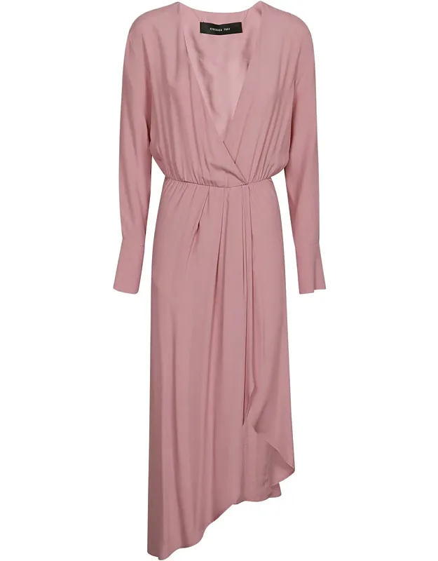 Asymmetrical Silk Midi Dress