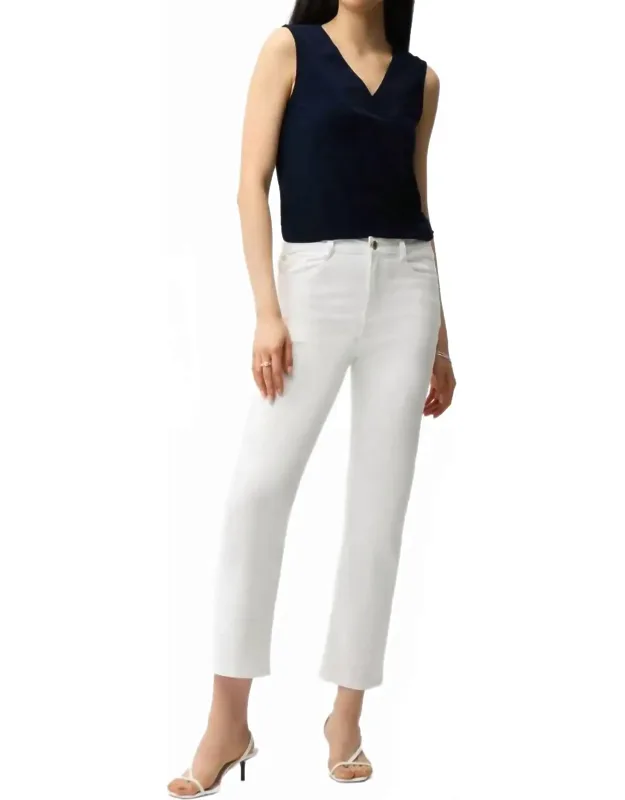 Silky Knit Sleeveless V-neck Top