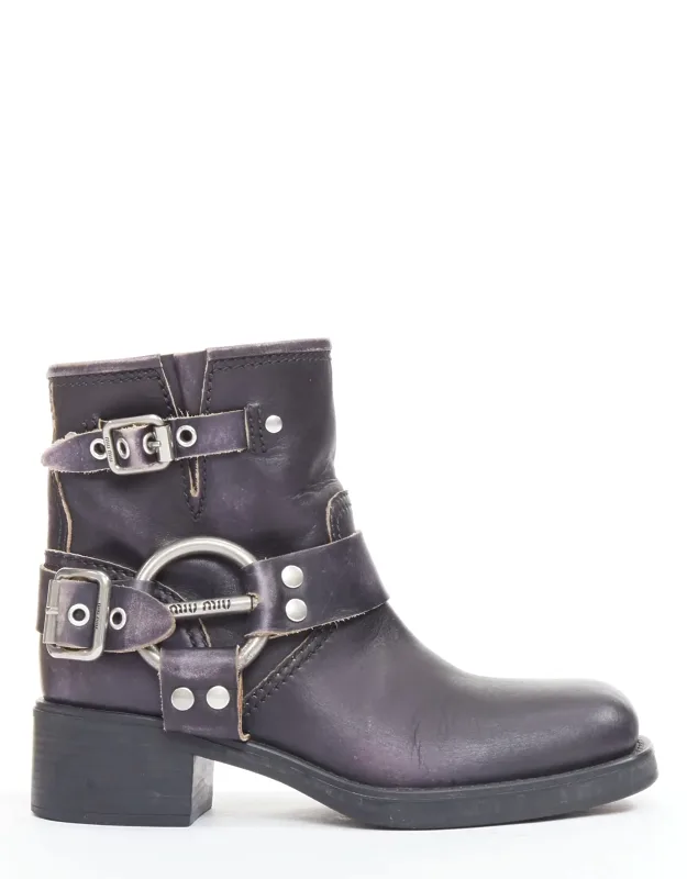 Distressed Leather Boots